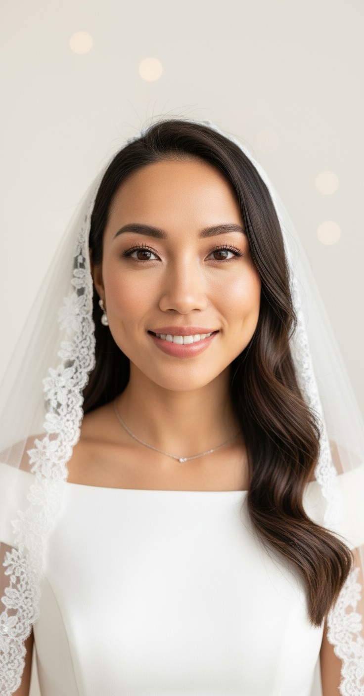 After Bridal Hair Down With Veil